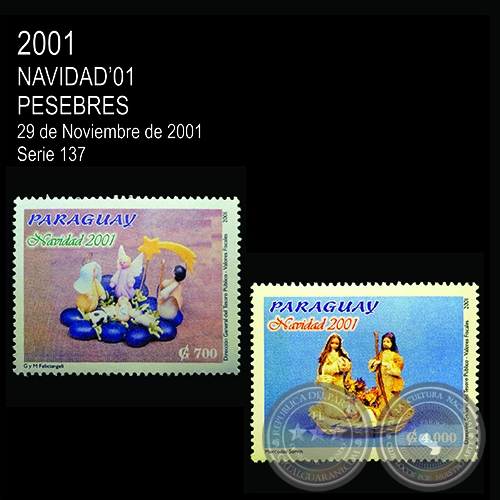 NAVIDAD 2001 - PESEBRES PARAGUAYOS (AO 2001 - SERIE 10)